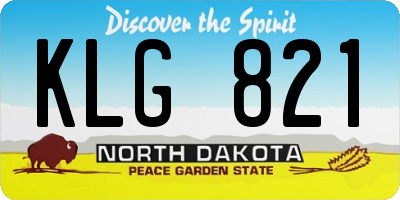 ND license plate KLG821