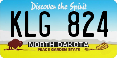 ND license plate KLG824