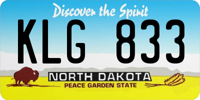 ND license plate KLG833