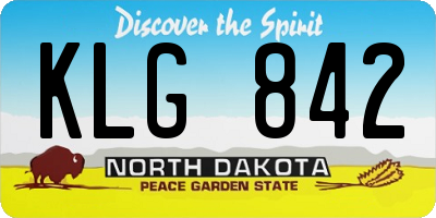 ND license plate KLG842