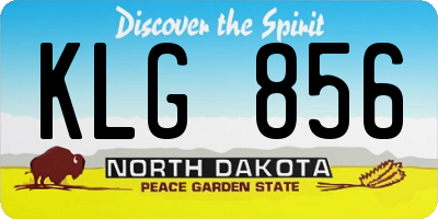 ND license plate KLG856