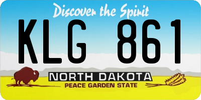 ND license plate KLG861