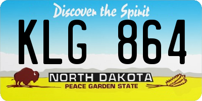 ND license plate KLG864