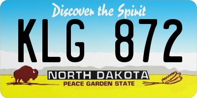 ND license plate KLG872