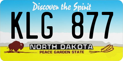ND license plate KLG877