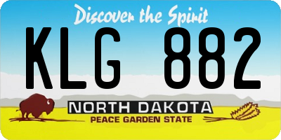 ND license plate KLG882