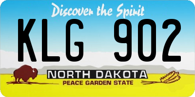 ND license plate KLG902