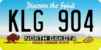 ND license plate KLG904