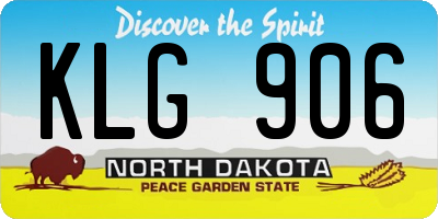 ND license plate KLG906