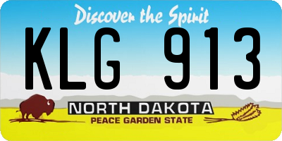 ND license plate KLG913