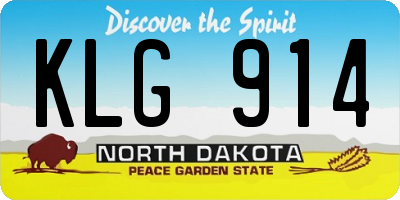ND license plate KLG914