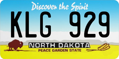 ND license plate KLG929