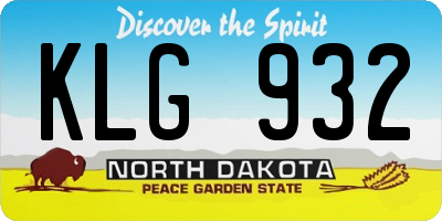 ND license plate KLG932