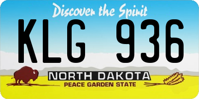 ND license plate KLG936