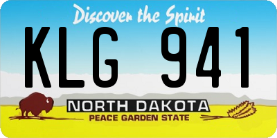 ND license plate KLG941