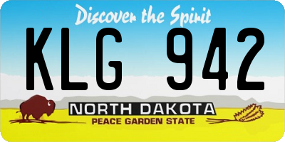 ND license plate KLG942