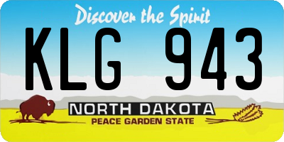 ND license plate KLG943