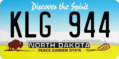 ND license plate KLG944