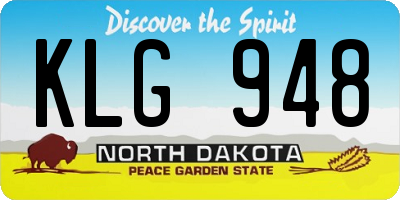 ND license plate KLG948