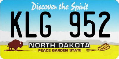 ND license plate KLG952