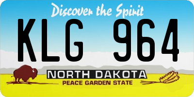ND license plate KLG964