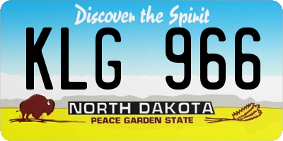 ND license plate KLG966