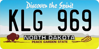 ND license plate KLG969