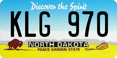 ND license plate KLG970