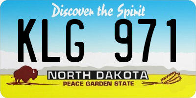 ND license plate KLG971