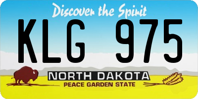 ND license plate KLG975
