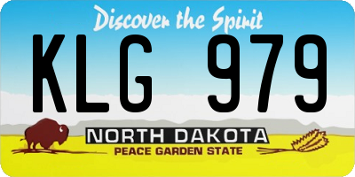 ND license plate KLG979