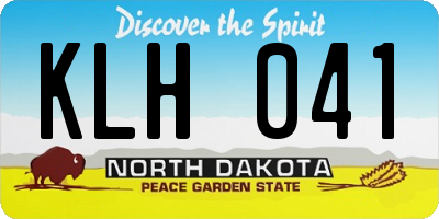 ND license plate KLH041