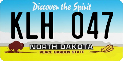 ND license plate KLH047
