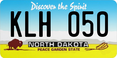 ND license plate KLH050