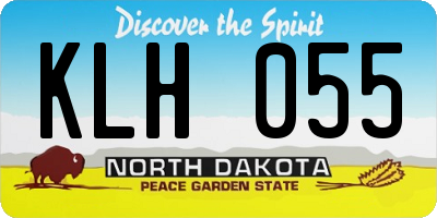 ND license plate KLH055
