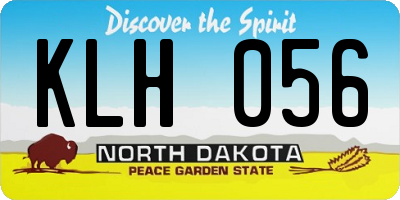 ND license plate KLH056