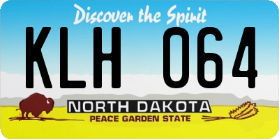 ND license plate KLH064