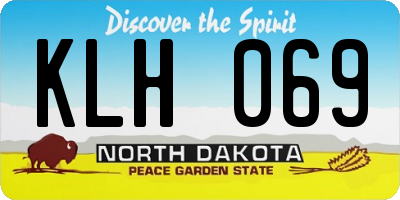 ND license plate KLH069