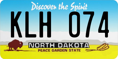 ND license plate KLH074