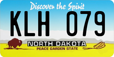 ND license plate KLH079