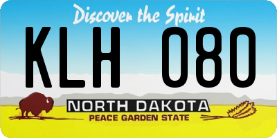 ND license plate KLH080