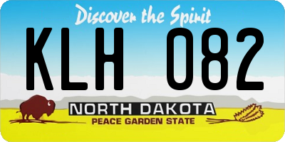 ND license plate KLH082