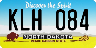 ND license plate KLH084