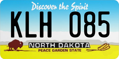 ND license plate KLH085