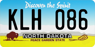 ND license plate KLH086