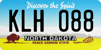 ND license plate KLH088