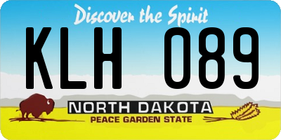 ND license plate KLH089