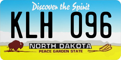 ND license plate KLH096
