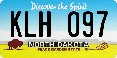 ND license plate KLH097