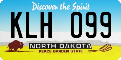 ND license plate KLH099